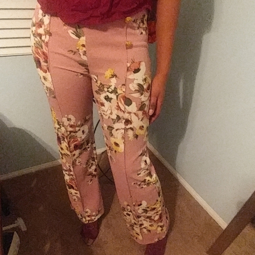 Floral Wide leg pants medium